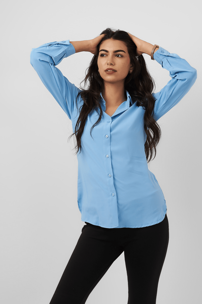 Baby Blue Basic Shirt - Hushy Wear