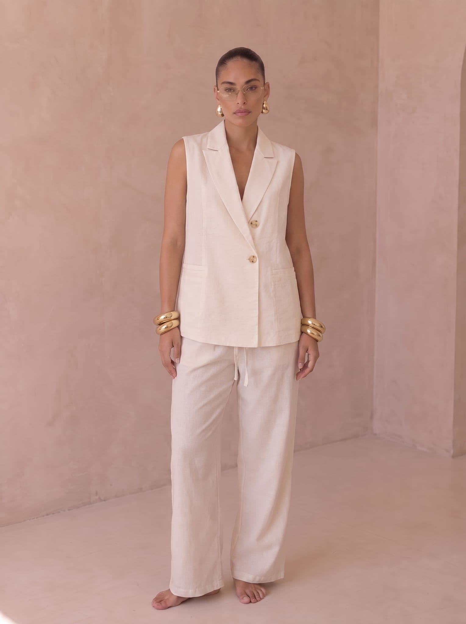 Oversized Vest - OffWhite