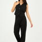 Black Classic Vest & Pleated Straight Pants Set - Hushy Wear