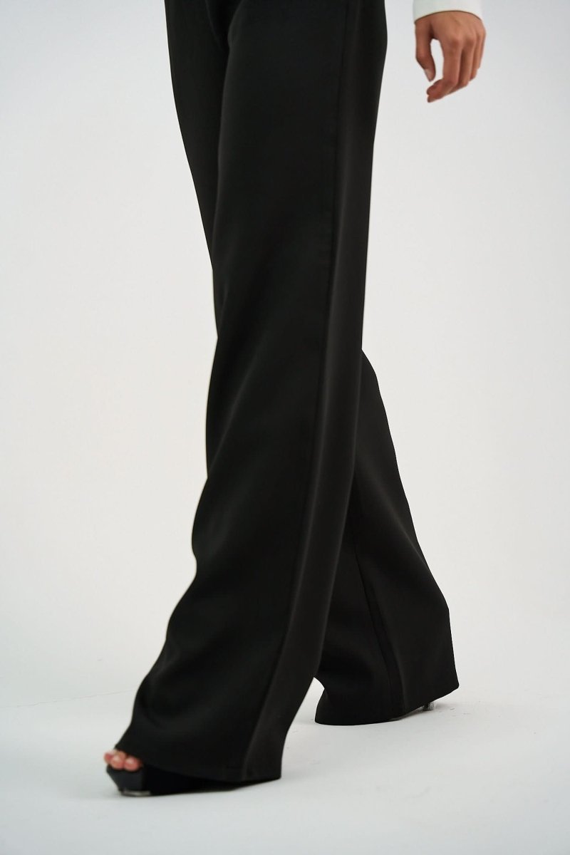 Black High - Waist Classic Trousers - Hushy Wear
