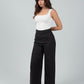 Black High - Waist Classic Trousers - Hushy Wear