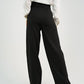 Black High - Waist Classic Trousers - Hushy Wear