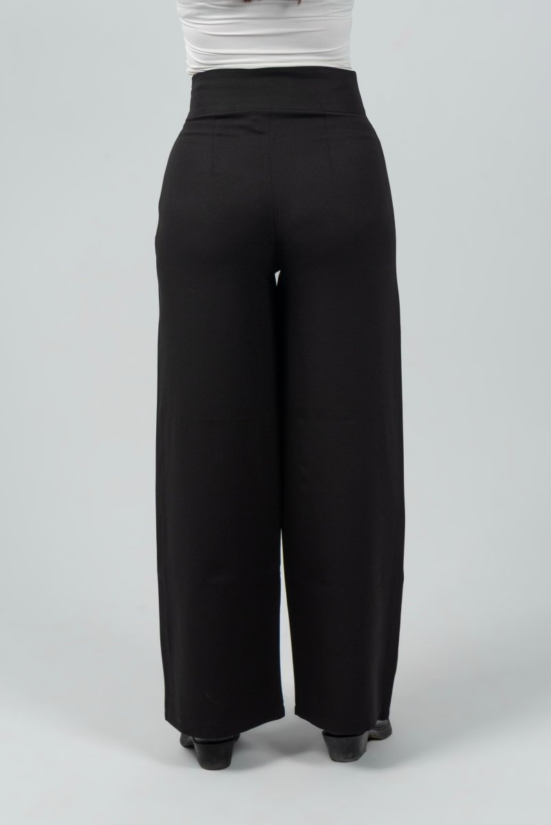 Black High - Waist Classic Trousers - Hushy Wear