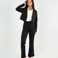 Black Tailored Cropped Blazer - Hushy Wear