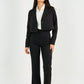 Black Tailored Cropped Blazer - Hushy Wear