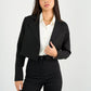 Black Tailored Cropped Blazer - Hushy Wear