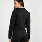Black Tailored Cropped Blazer - Hushy Wear