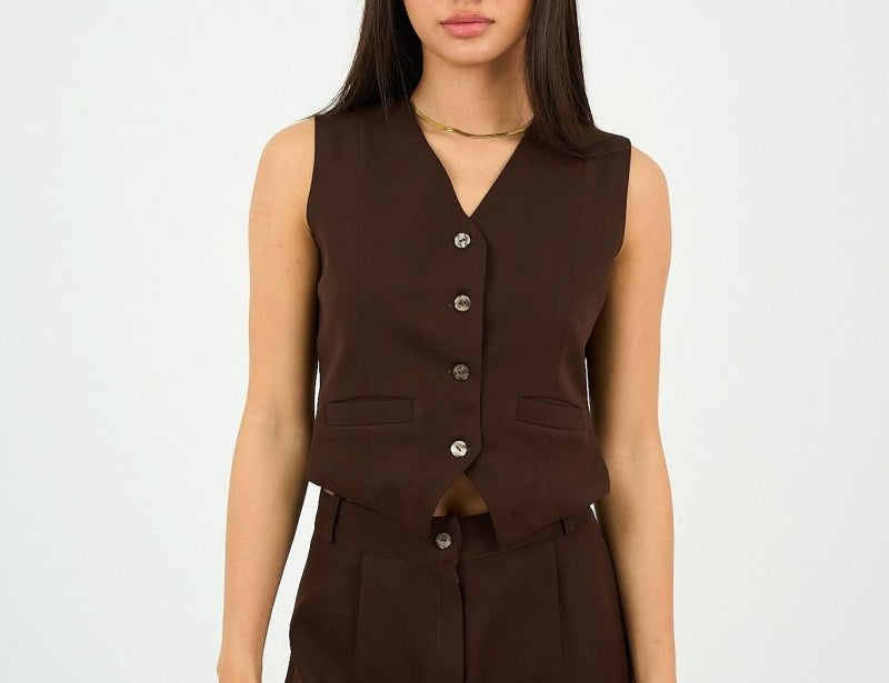 Brown Classic Vest Only - Hushy Wear