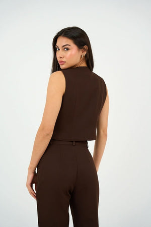 Brown Classic Vest Only - Hushy Wear