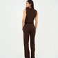 Brown Classic Vest & Pleated Straight Pants Set - Hushy Wear