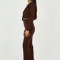 Brown Tailored Cropped Blazer - Hushy Wear