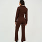 Brown Tailored Cropped Blazer - Hushy Wear