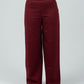 Burgandy High - Waist Classic Trousers - Hushy Wear