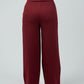Burgandy High - Waist Classic Trousers - Hushy Wear