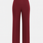 Burgandy High - Waist Classic Trousers - Hushy Wear