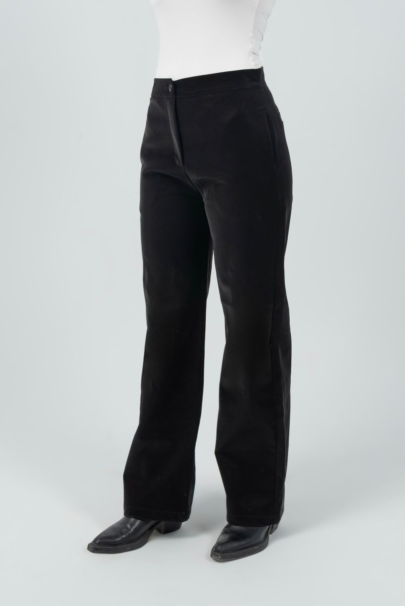 Classic Leather Straight - Leg Pants – Black - Hushy Wear
