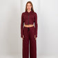 Double Zip Top – Burgundy - Hushy Wear