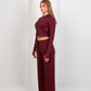 Double Zip Top – Burgundy - Hushy Wear