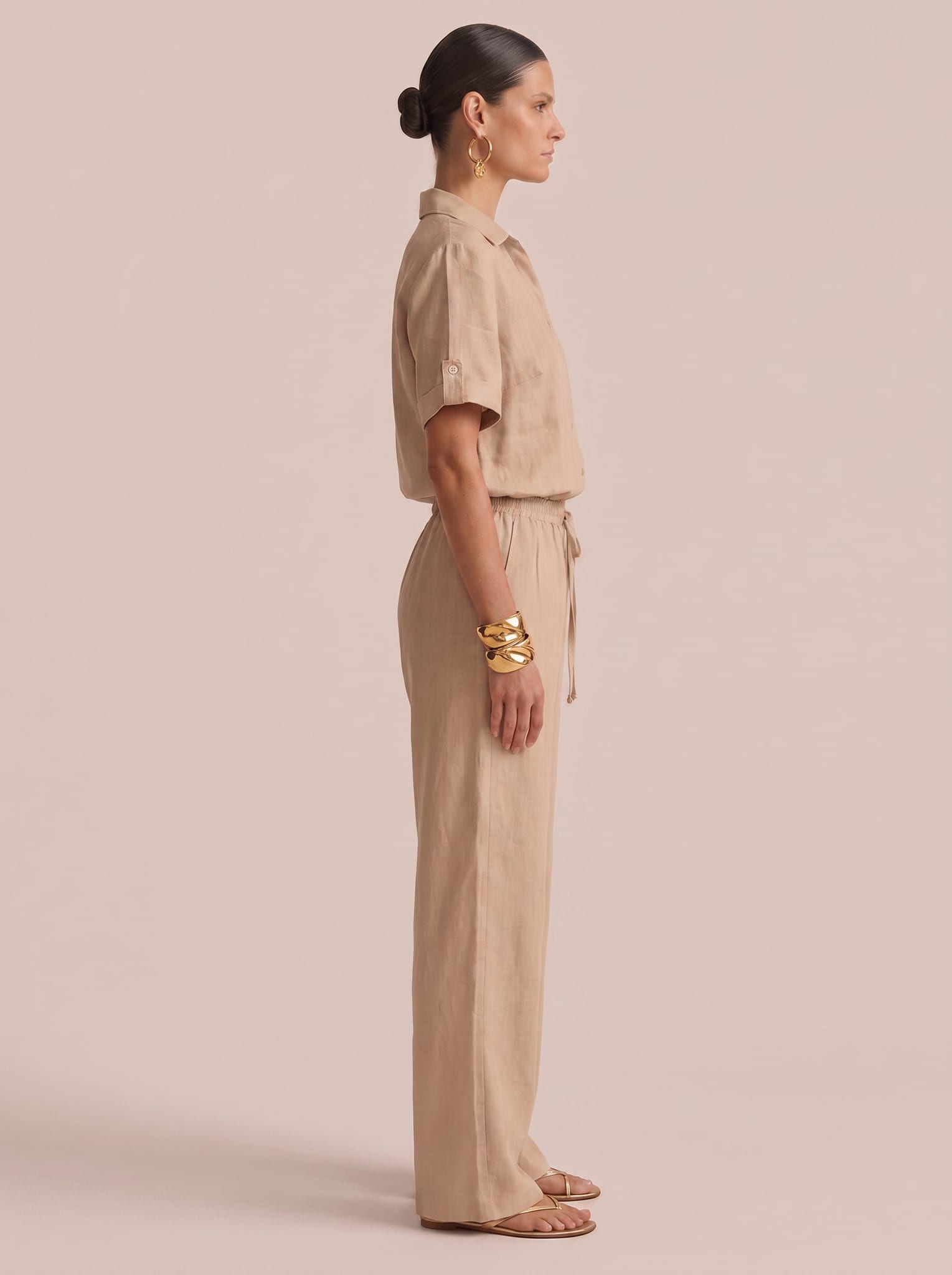 The Siena Linen Set - Beige