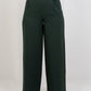 Green High - Waist Trousers with Side Flipped Waistband - Hushy Wear
