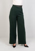 Green High - Waist Trousers with Side Flipped Waistband - Hushy Wear