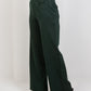 Green High - Waist Trousers with Side Flipped Waistband - Hushy Wear