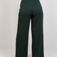 Green High - Waist Trousers with Side Flipped Waistband - Hushy Wear