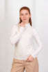 High - Neck Long Sleeve Top - White - Hushy Wear