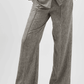 High Waist Linen Gray Trousers - Hushy Wear