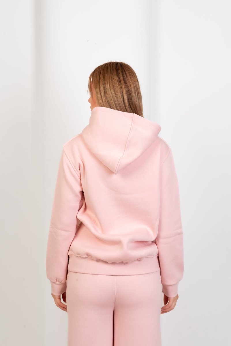 Hoodie & Sweatpants Set in Pink - Hushy Wear