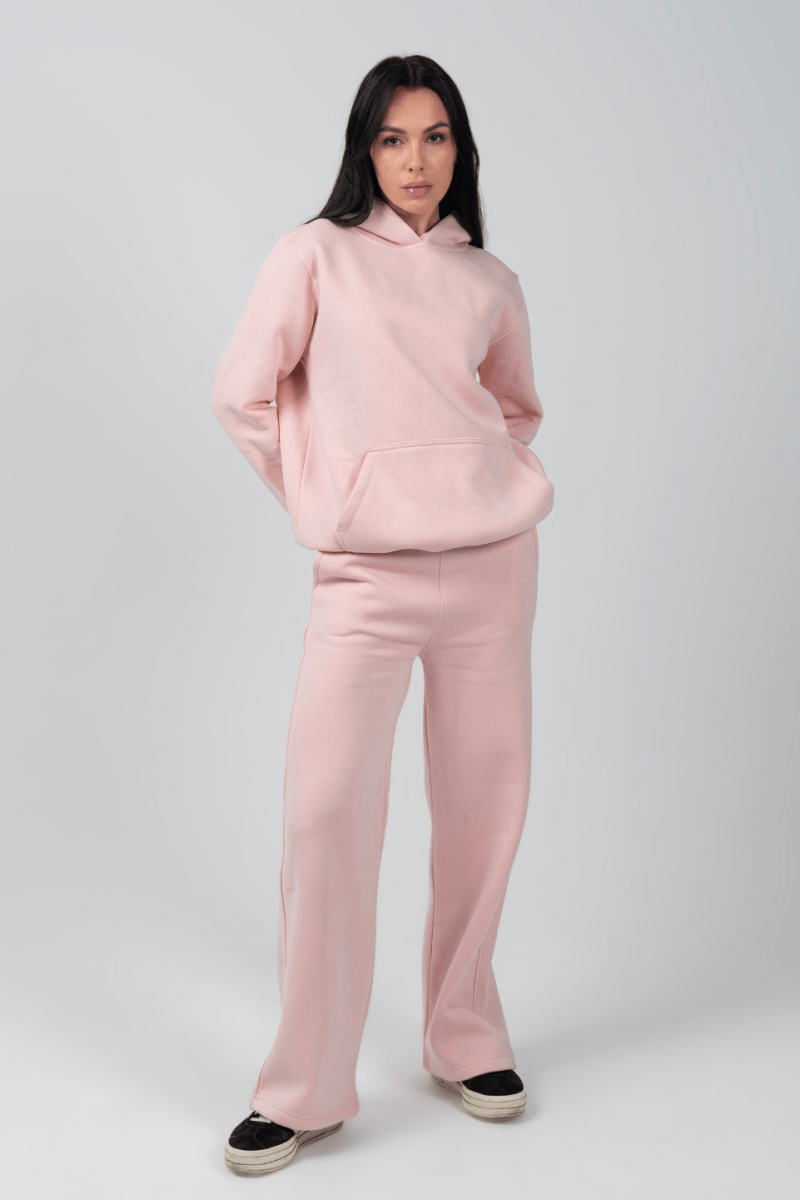 Hoodie & Sweatpants Set in Pink - Hushy Wear