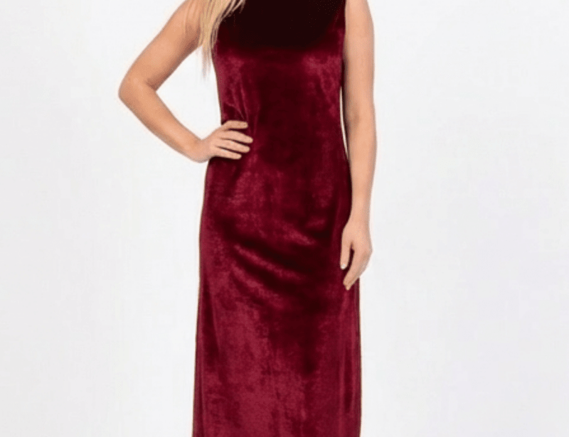Hushy Velvet Dress - Burgundy - Hushy Wear