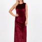 Hushy Velvet Dress - Burgundy - Hushy Wear