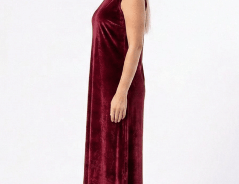 Hushy Velvet Dress - Burgundy - Hushy Wear