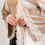 Hushy Velvet Kaftan - Beige - Hushy Wear
