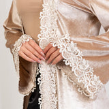 Hushy Velvet Kaftan - Beige - Hushy Wear