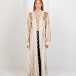 Hushy Velvet Kaftan - Beige - Hushy Wear