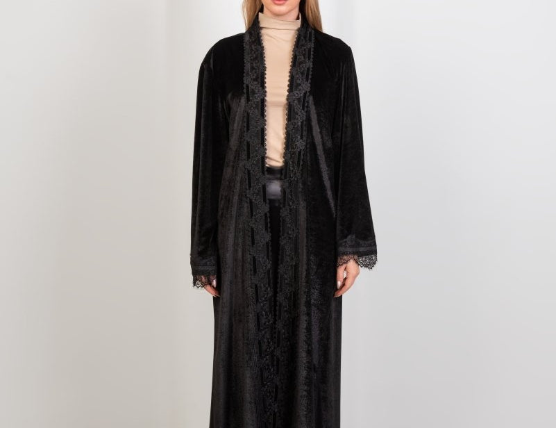 Hushy Velvet Kaftan - Black - Hushy Wear