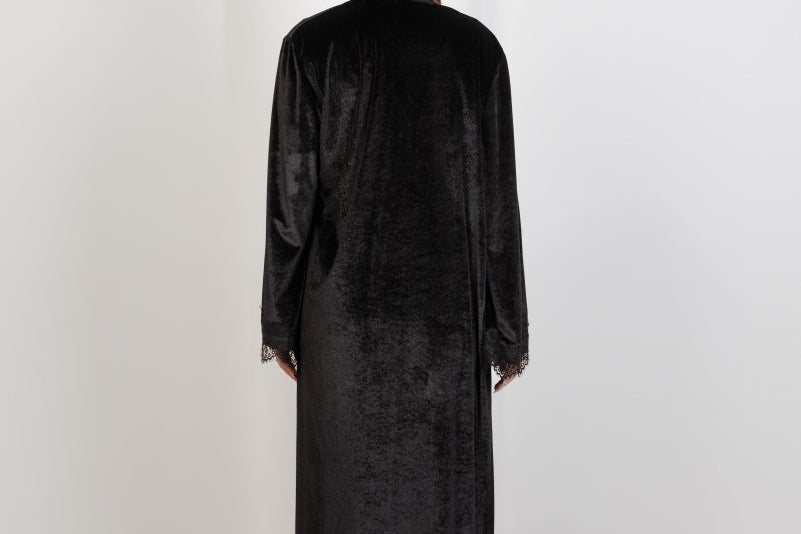 Hushy Velvet Kaftan - Black - Hushy Wear