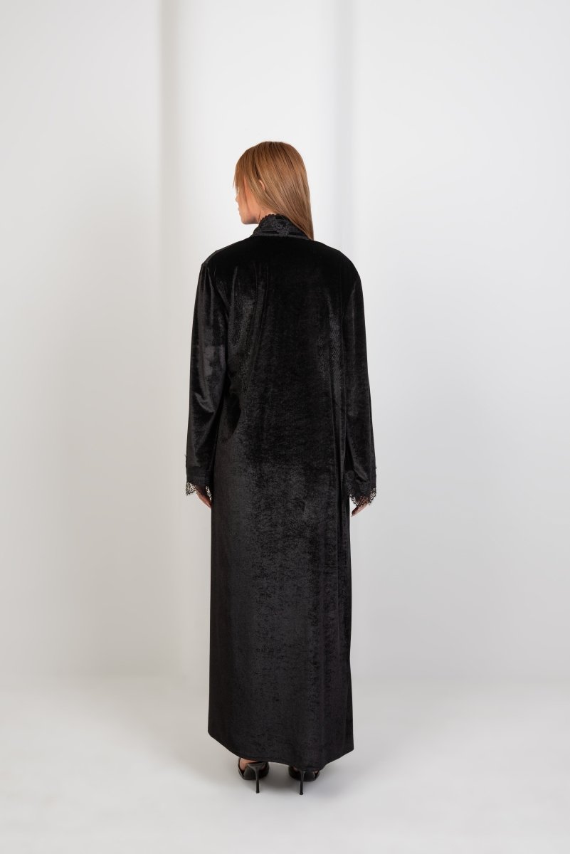 Hushy Velvet Kaftan - Black - Hushy Wear