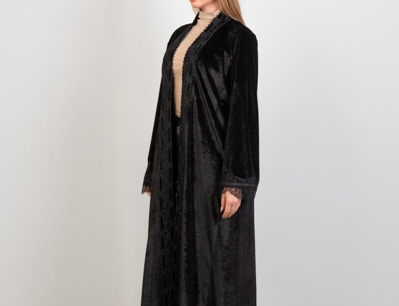 Hushy Velvet Kaftan - Black - Hushy Wear