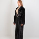 Hushy Velvet Kaftan - Black - Hushy Wear