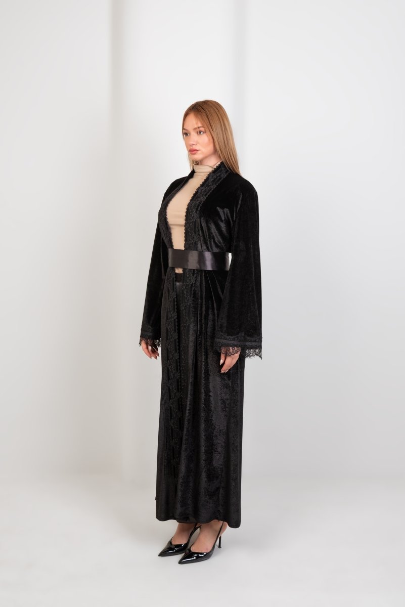 Hushy Velvet Kaftan - Black - Hushy Wear