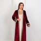 Hushy Velvet Kaftan - Burgundy - Hushy Wear