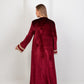 Hushy Velvet Kaftan - Burgundy - Hushy Wear