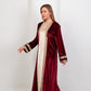 Hushy Velvet Kaftan - Burgundy - Hushy Wear