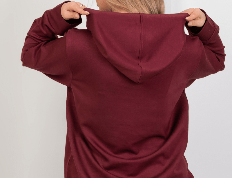 Oversized Hoodie – Burgundy - Hushy Wear
