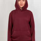 Oversized Hoodie – Burgundy - Hushy Wear