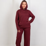 Oversized Hoodie – Burgundy - Hushy Wear