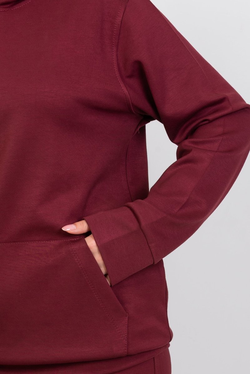 Oversized Hoodie – Burgundy - Hushy Wear